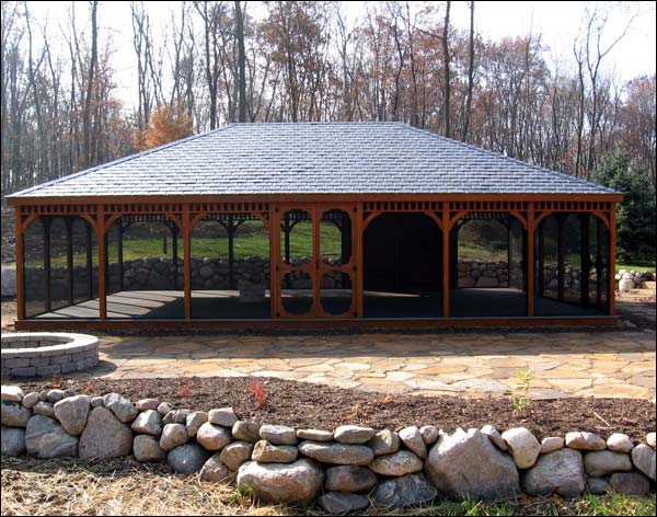 Treated Pine Atap Tunggal Rectangle Gazebos