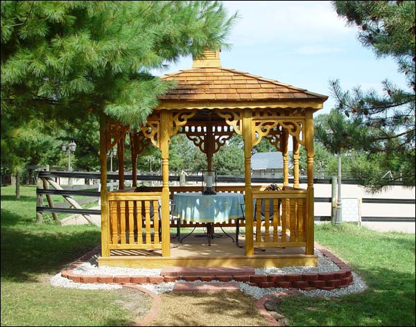 Treated Pine Atap Tunggal Rectangle Gazebos