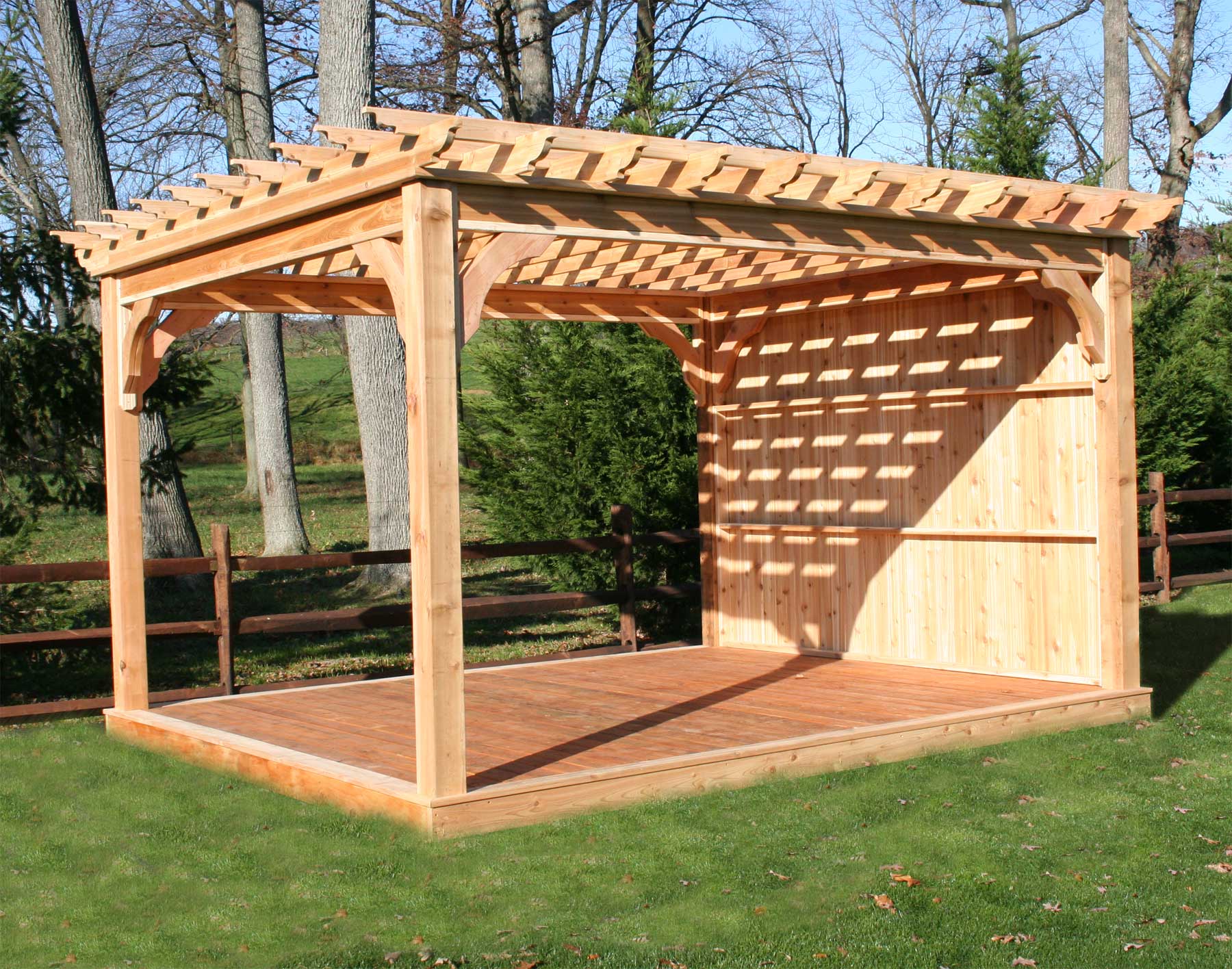 Free Standing Cedar Pergola