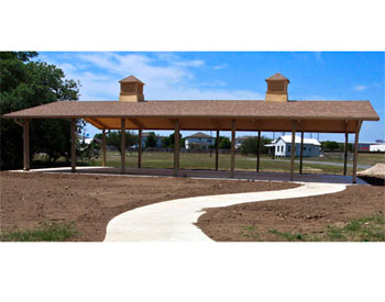 This 30 x 52 Rectangular Savannah Pavilion creates ample shelter and shade in any outdoor space. Two  Cupolas and shingled roofing give this Pavilion an old-world, charming feel. Click on "Customize this Product" to go to the award-winning Design Wizard and create your own today!   NOTE: you can only select one cupola n the "wizard", so be sure to discuss that with your project advisors if you need a Couple-a Cupolas.