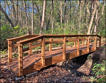 3 x 20 Double Rail Pedestrian Trail Bridge 