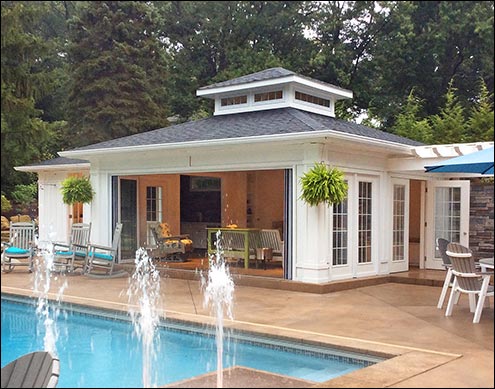 Highly Customized 32 x 36 Double Roof Pool House