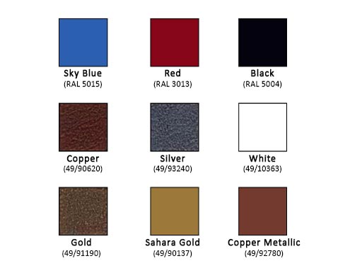 Popular Powder Coat Color Options