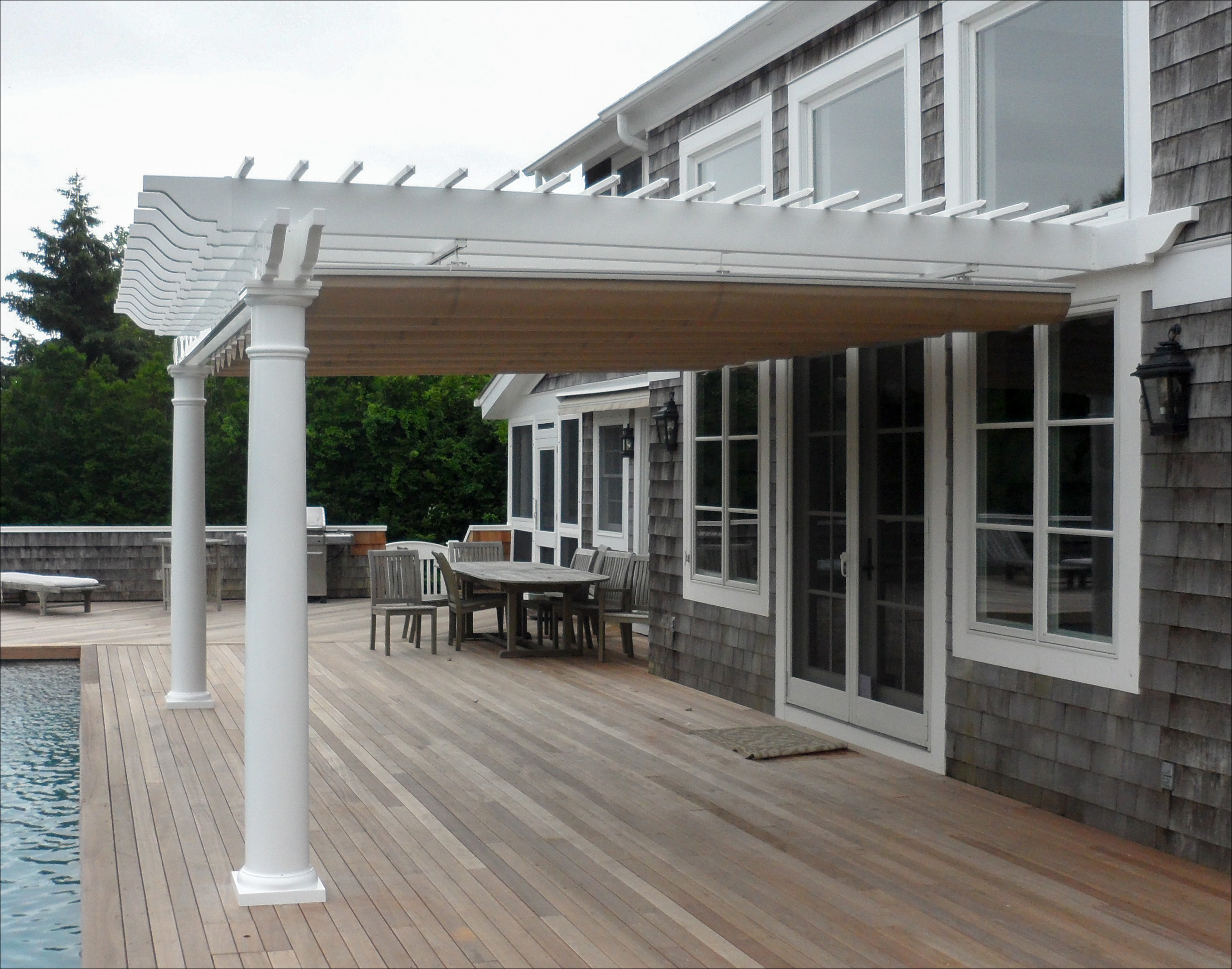 Customer's Photo 12'10" x 19'10" Vinyl Wall Mount Pergola