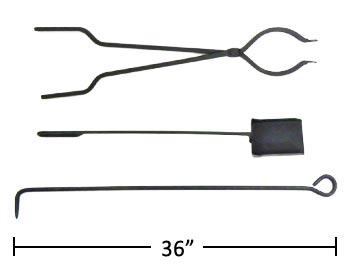 Traditional Fire Tools with General Measurement