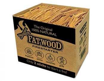 10lb Bundle of Natural Fire Starter Sticks in Packaging Box