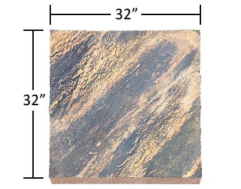 Limestone Fire Pit Base shown with General Measurement