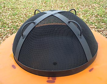 Spark Guard shown on a Fire Pit from Above