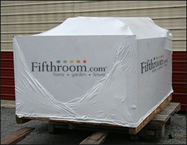 Packaged sunroom ready to ship