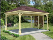 Gazebos with Powder Coated Steel Privacy Panel