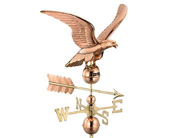20" Polished Copper Eagle Weathervane