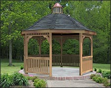 Red Cedar Octagon Belle Roof Gazebos