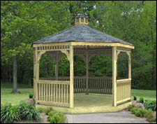 Treated Pine Octagon Gazebos