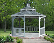 Vinyl Octagon Double Roof Gazebos