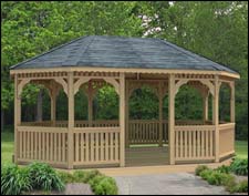 Red Cedar Oval Gazebos