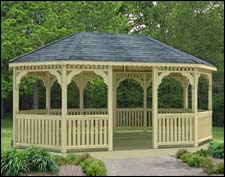 Treated Pine Oval Gazebos