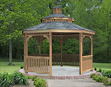 Red Cedar Octagon Double Roof Gazebos