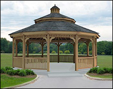 Red Cedar Dodecagon Double Roof Gazebos