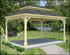 Treated Pine Open Rectangle Gazebos