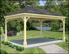 Treated Pine Open Rectangle Gazebos