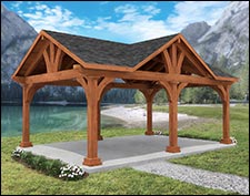 Douglas Fir Grand Bay Open Rectangle Gazebo