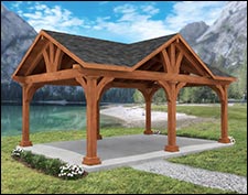 Douglas Fir Herrington Open Rectangle Gazebo