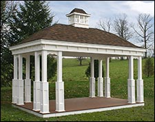 Vinyl Rectangle Belle Roof Gazebo