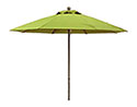 9' Commercial Aluminum & Fiberglass Market Sunbrella Umbrella w/ Pulley