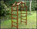 White Cedar Stained Arched Arbor