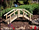 Treated Pine Decorative Mini Arched Bridge