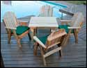 Red Cedar Fanback Patio Dining Set