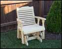 Treated Pine Crossback Glider Chair