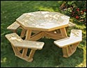 Treated Pine Octagon Walk-In Picnic Table