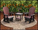 Poly Lumber 3 Pc. Adirondack Glider/Table Set