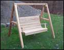 Red Cedar Royal Highback Porch Swing w/A-Frame Swing Stand