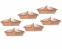 Cambridge Copper/Cedar Post Cap Set (Set of 6)