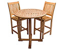 Teak 3 Piece Bar Set