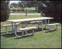 Extra Heavy-Duty Shelter Double Accessible Picnic Table