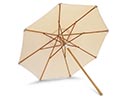 10' Octagon Deluxe Market Poly-Spun Umbrella w/Teak Pole, Manual Lift, and No Tilt