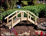 Treated Pine Decorative Mini Arched Bridge