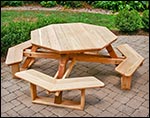 Red Cedar Octagon Walk-In Picnic Table