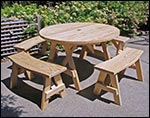 Treated Pine Round Picnic Table