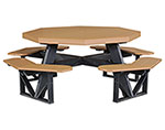 Poly Lumber Octagon Walk-In Picnic Table