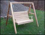 Red Cedar Royal Highback Porch Swing w/A-Frame Swing Stand