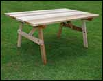 42" Wide Red Cedar Traditional Picnic Table Only