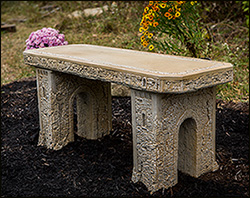 40" Concrete Garden Bench