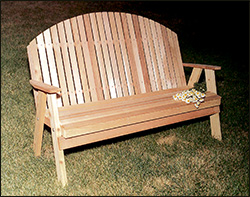 Red Cedar Blue Mountain Fanback Garden Bench