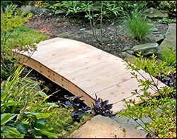 Red Cedar Crescent Moon Plank Bridge