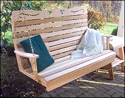 Red Cedar Royal Sweetheart Highback Porch Swing