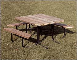 Four-Sided 3 Seat Accessible Picnic Table